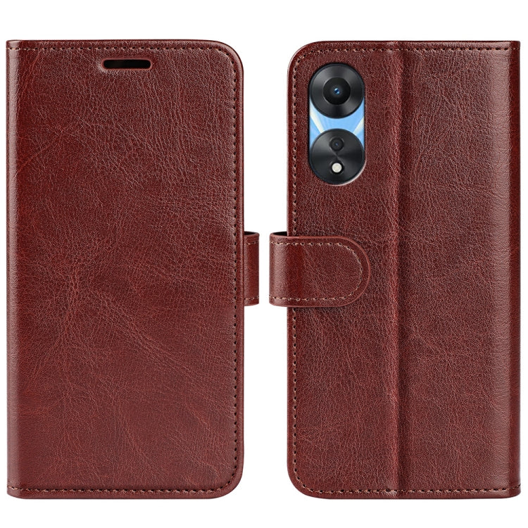 For OPPO A58 R64 Texture Horizontal Flip Leather Phone Case