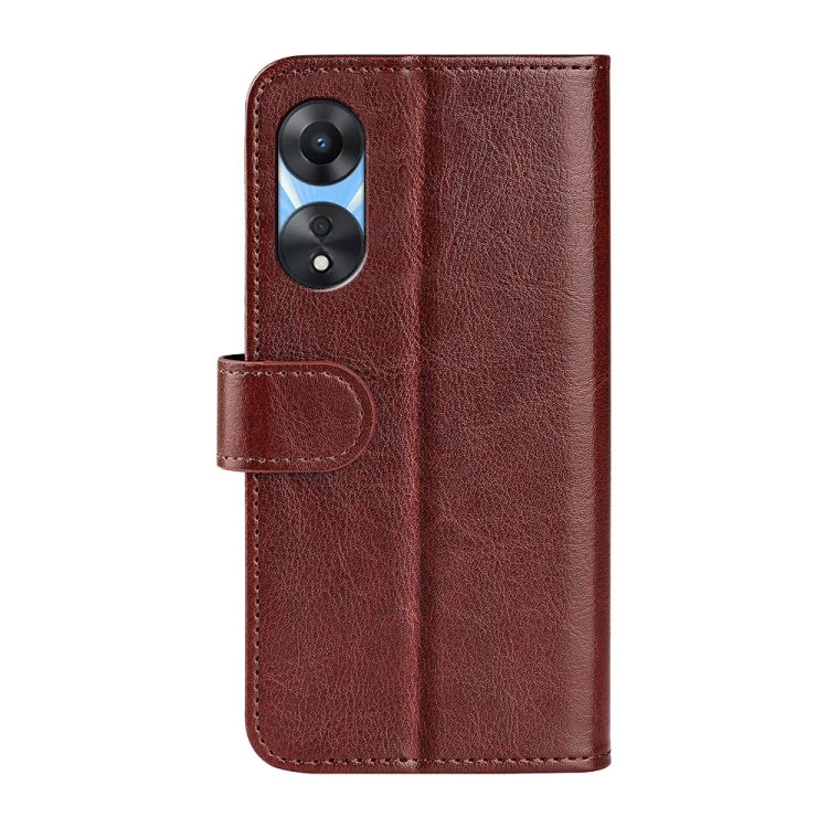 For OPPO A58 R64 Texture Horizontal Flip Leather Phone Case