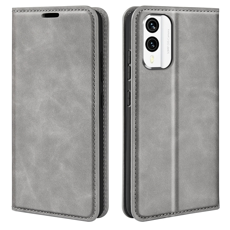 For Nokia X30 Retro-skin Magnetic Suction Leather Phone Case