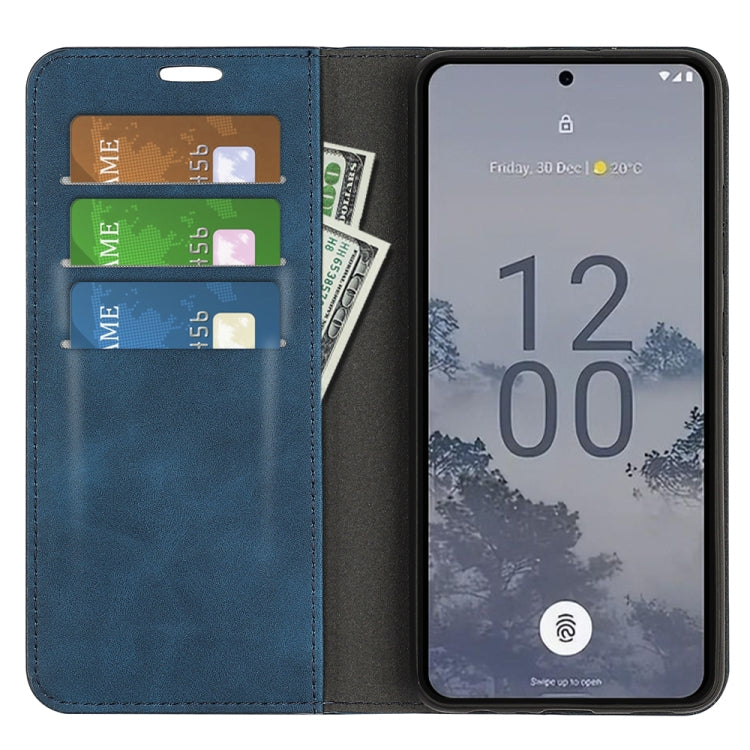 For Nokia X30 Retro-skin Magnetic Suction Leather Phone Case