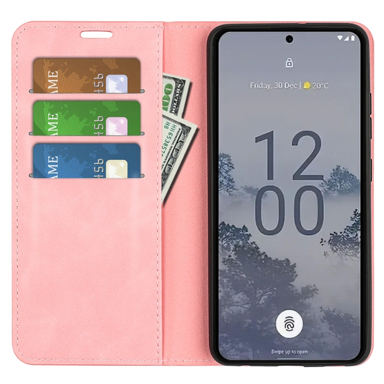 For Nokia X30 Retro-skin Magnetic Suction Leather Phone Case