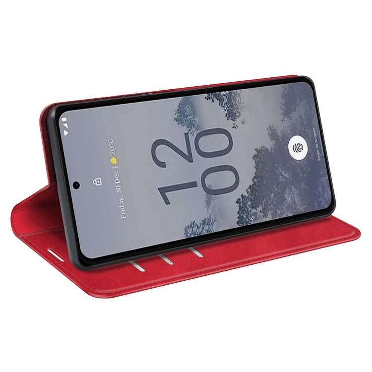 For Nokia X30 Retro-skin Magnetic Suction Leather Phone Case