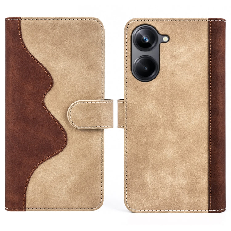 For Realme 10 Pro Stitching Horizontal Flip Leather Phone Case