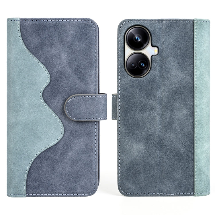 For Realme 10 Pro+ Stitching Horizontal Flip Leather Phone Case