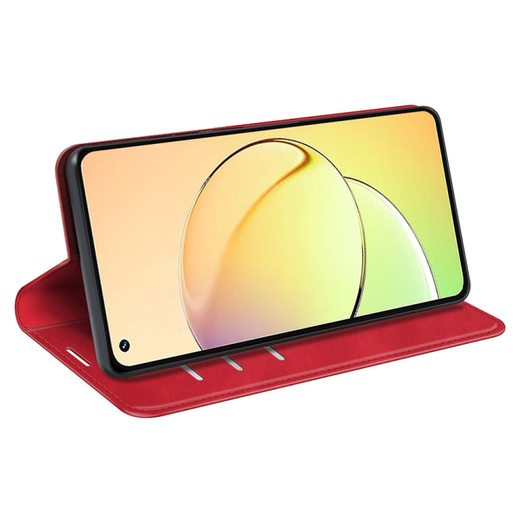 For Realme 10 4G Retro-skin Magnetic Suction Leather Phone Case