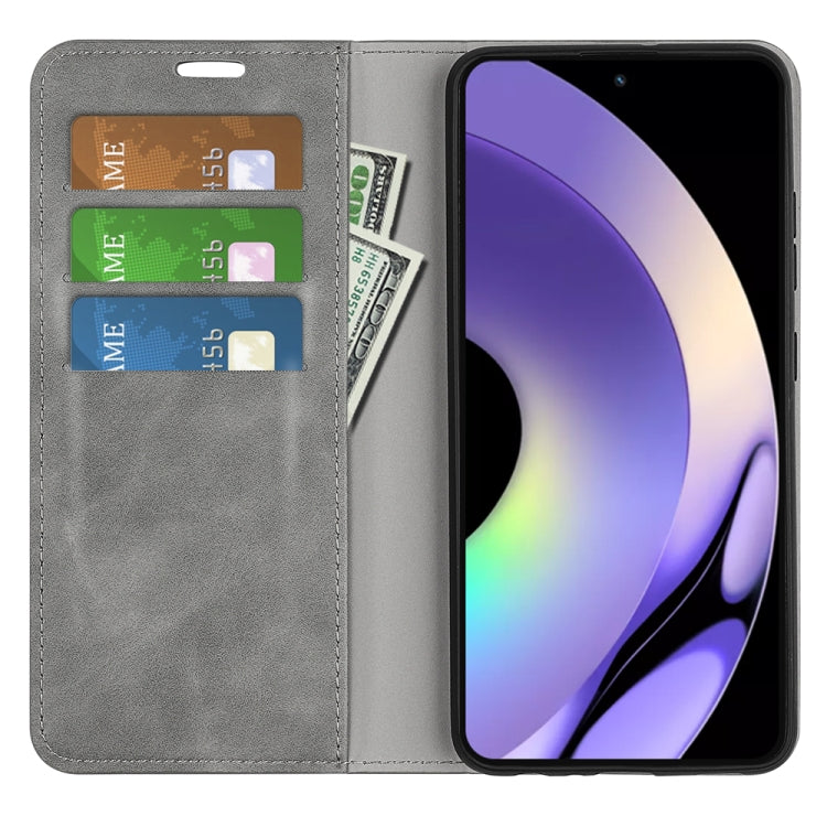 For Realme 10 Pro Retro-skin Magnetic Suction Leather Phone Case