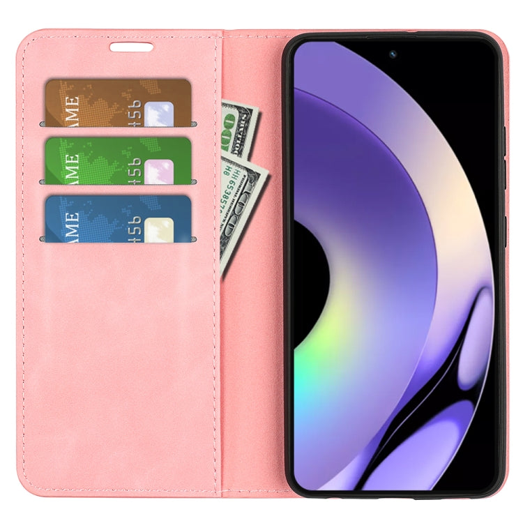 For Realme 10 Pro Retro-skin Magnetic Suction Leather Phone Case