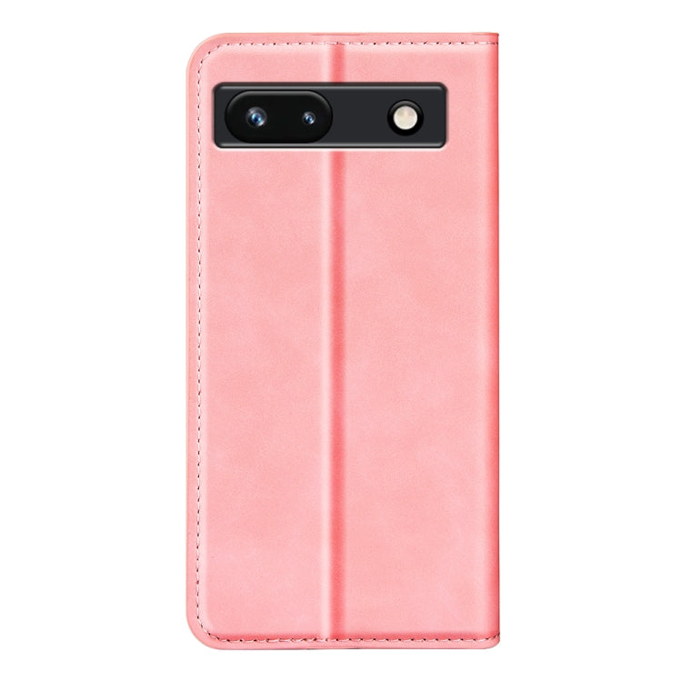 For Google Pixel 7a Retro-skin Magnetic Suction Leather Phone Case