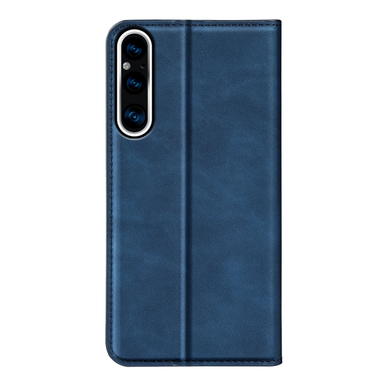 For Sony Xperia 1 V Retro-skin Magnetic Suction Leather Phone Case