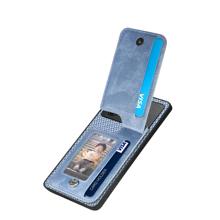 For Xiaomi Poco X4 Pro 5G Carbon Fiber Vertical Flip Zipper Phone Case