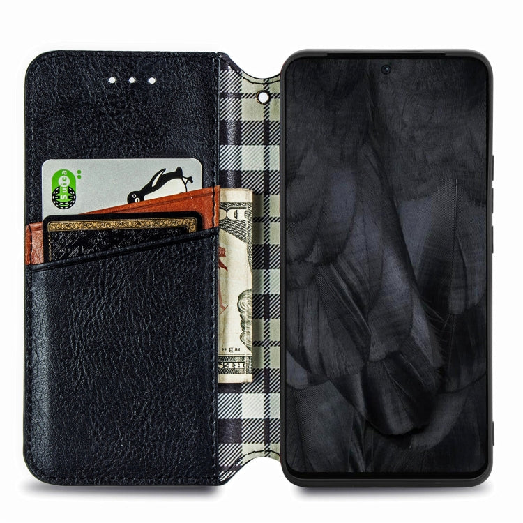 For Google Pixel 8 Pro Cubic Grid Pressed Magnetic Leather Phone Case