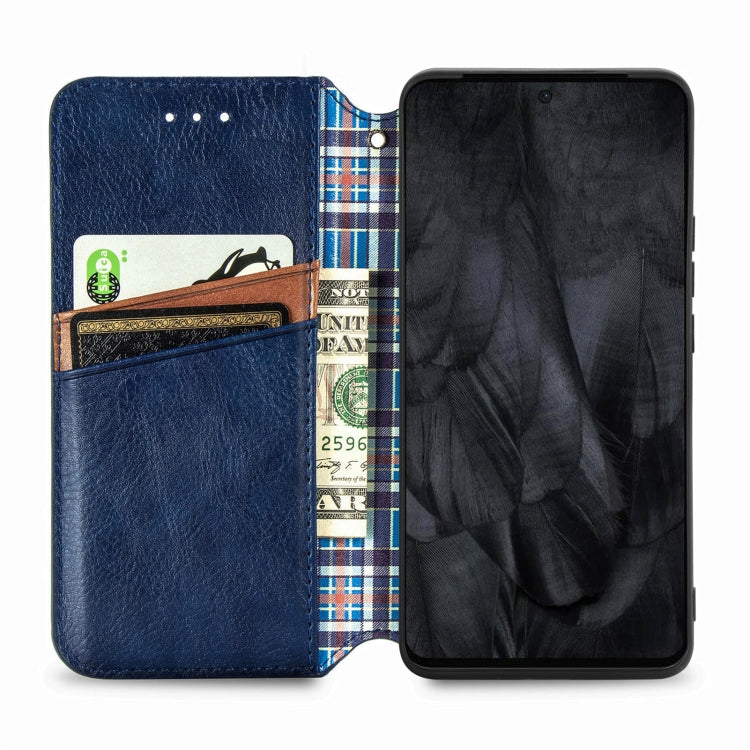 For Google Pixel 8 Pro Cubic Grid Pressed Magnetic Leather Phone Case