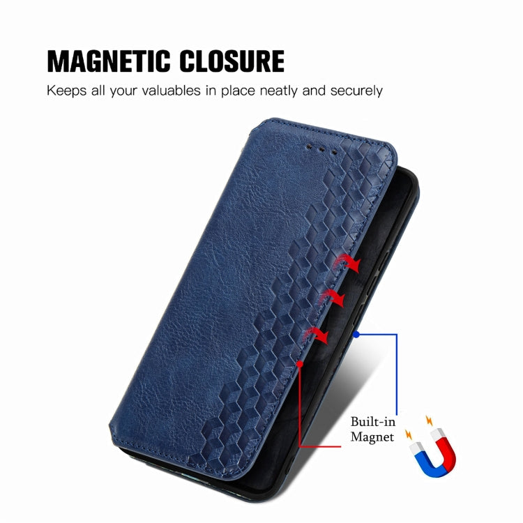 For Google Pixel 8 Pro Cubic Grid Pressed Magnetic Leather Phone Case