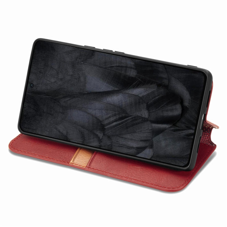 For Google Pixel 8 Pro Cubic Grid Pressed Magnetic Leather Phone Case