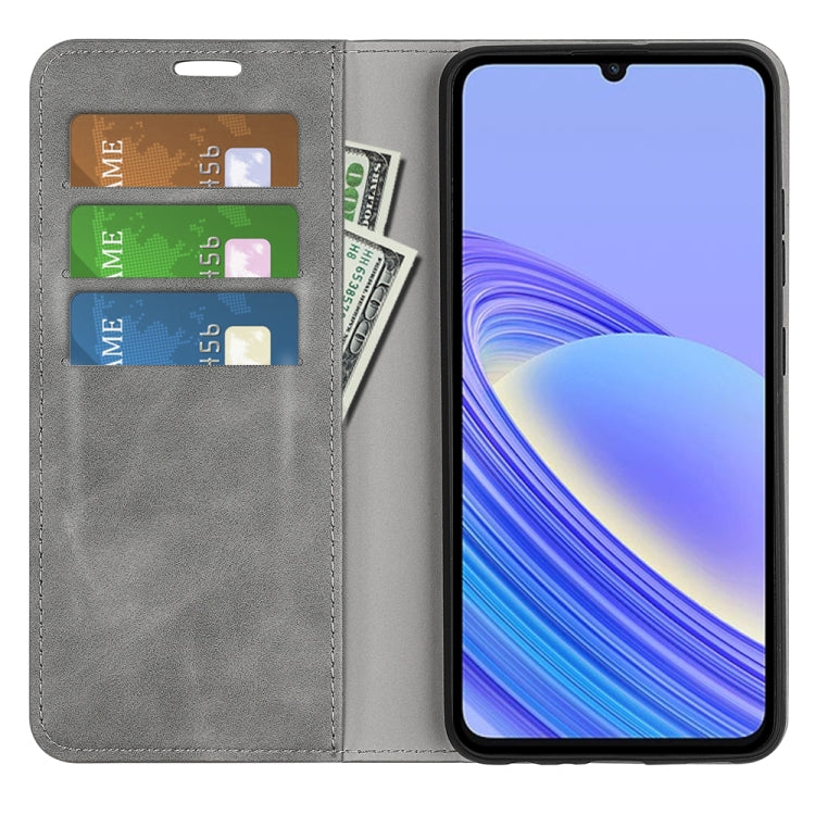 For TCL 40 SE Retro-skin Magnetic Suction Leather Phone Case