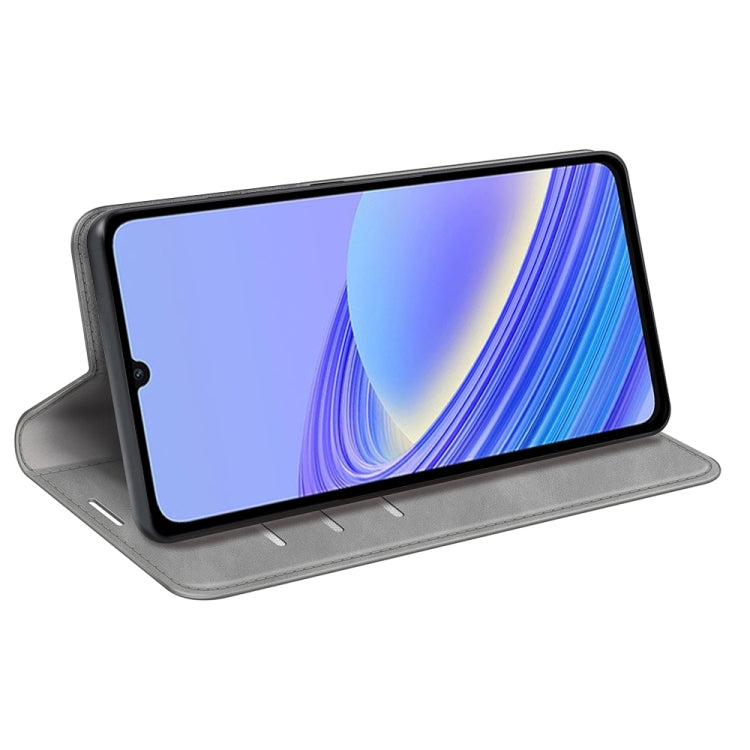 For TCL 40 SE Retro-skin Magnetic Suction Leather Phone Case