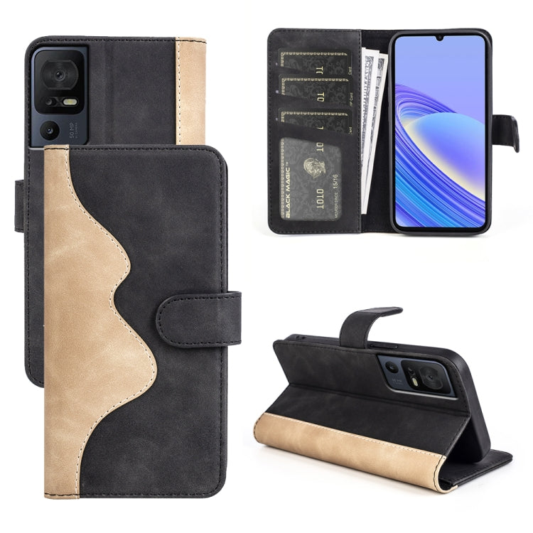 For TCL 40 SE Stitching Horizontal Flip Leather Phone Case