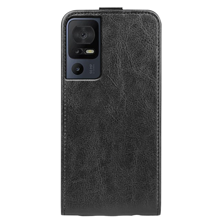 For TCL 40 SE R64 Texture Vertical Flip Leather Phone Case