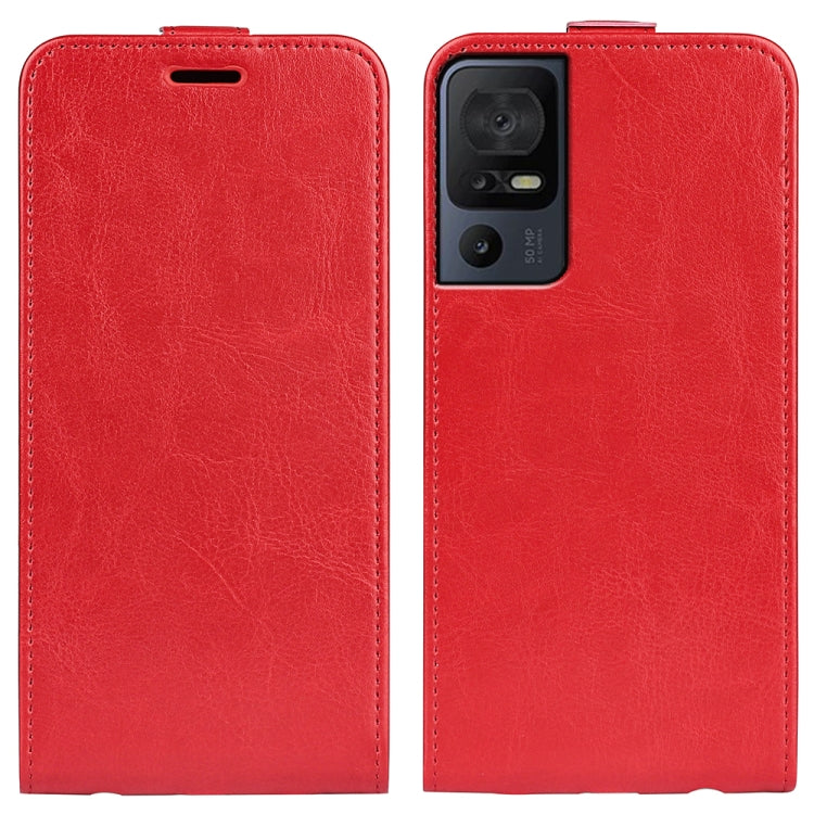 For TCL 40 SE R64 Texture Vertical Flip Leather Phone Case
