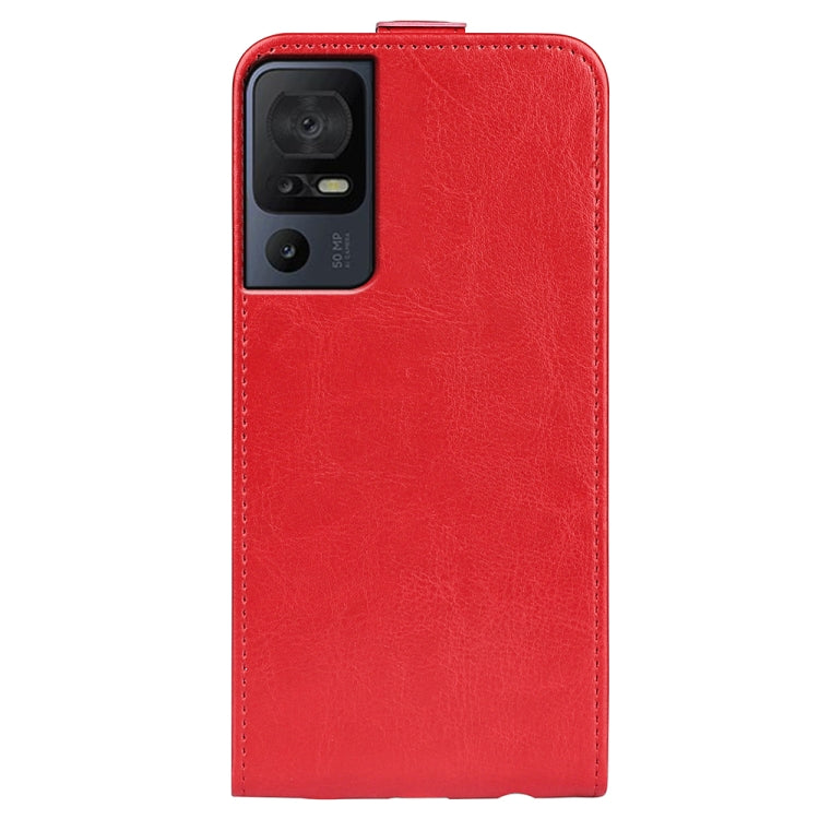 For TCL 40 SE R64 Texture Vertical Flip Leather Phone Case