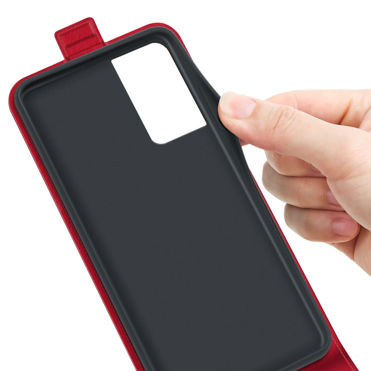 For TCL 40 SE R64 Texture Vertical Flip Leather Phone Case