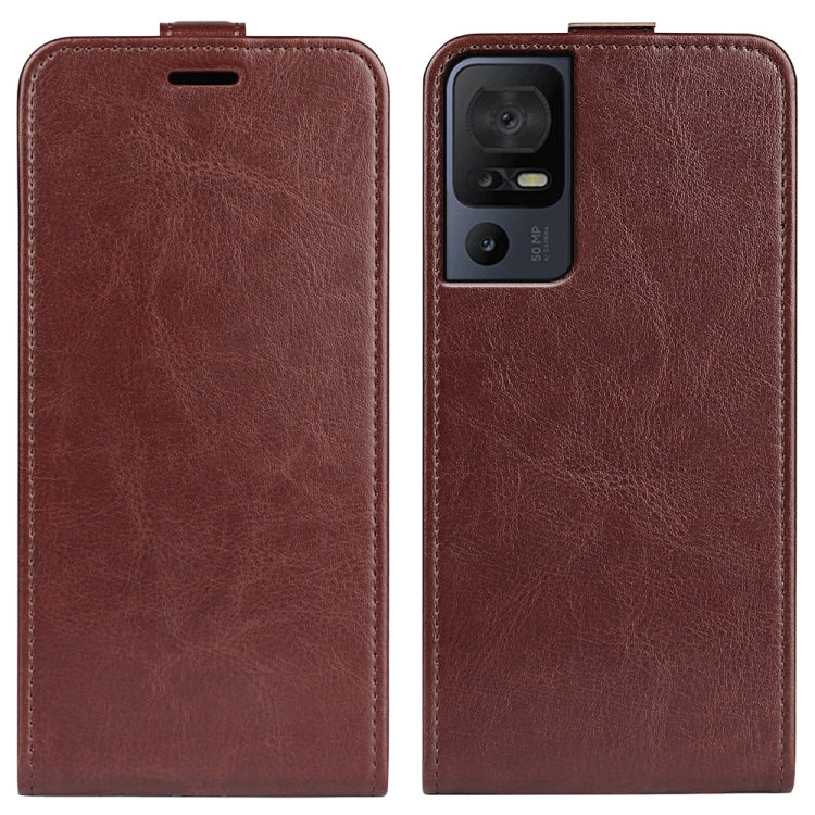 For TCL 40 SE R64 Texture Vertical Flip Leather Phone Case