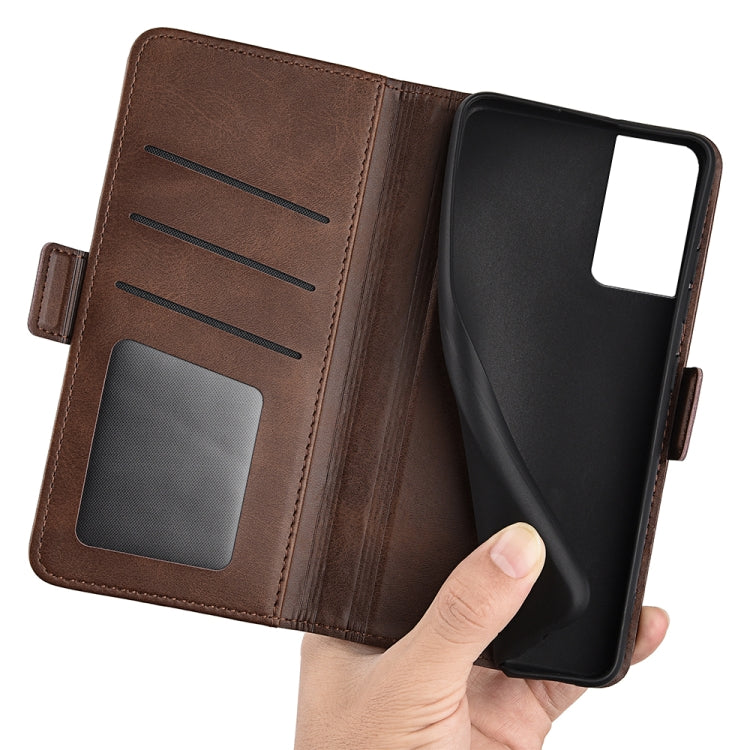 For TCL 40 SE Dual-side Magnetic Buckle Leather Phone Case