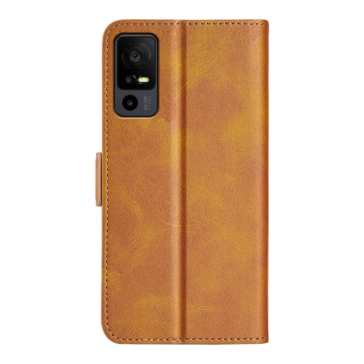 For TCL 40R Dual-side Magnetic Buckle Leather Phone Case