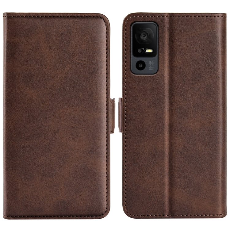 For TCL 40R Dual-side Magnetic Buckle Leather Phone Case