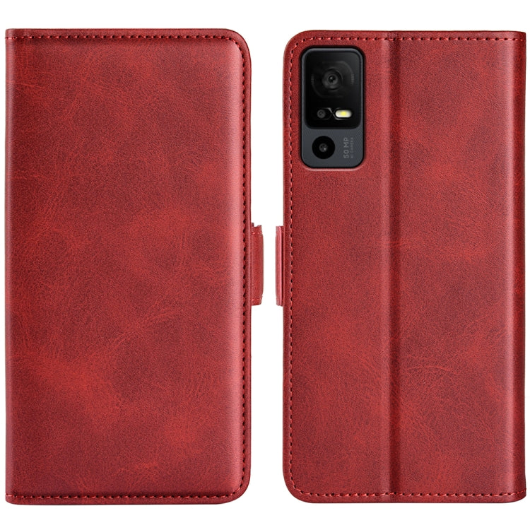 For TCL 40R Dual-side Magnetic Buckle Leather Phone Case