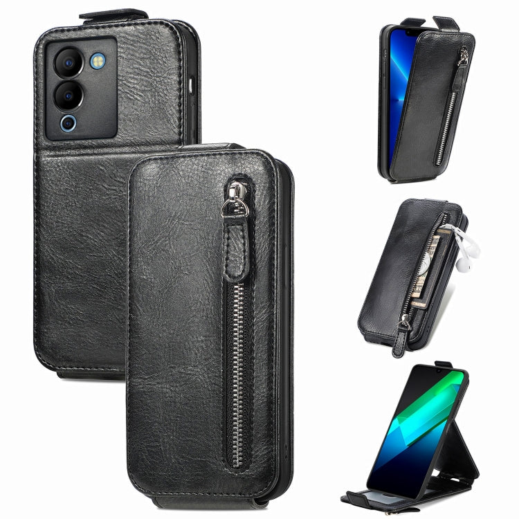 For Infinix Note 12 G96 Zipper Wallet Vertical Flip Leather Phone Case