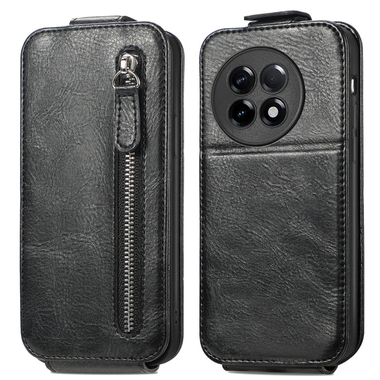 For OnePlus Ace 2 Zipper Wallet Vertical Flip Leather Phone Case