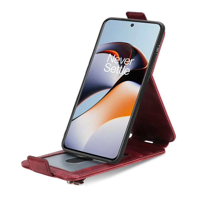 For OnePlus Ace 2 Zipper Wallet Vertical Flip Leather Phone Case