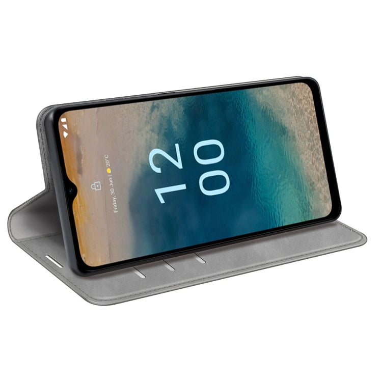 For Nokia G22 Retro-skin Magnetic Suction Leather Phone Case