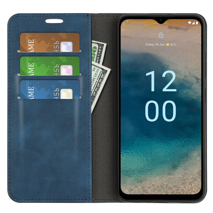 For Nokia G22 Retro-skin Magnetic Suction Leather Phone Case