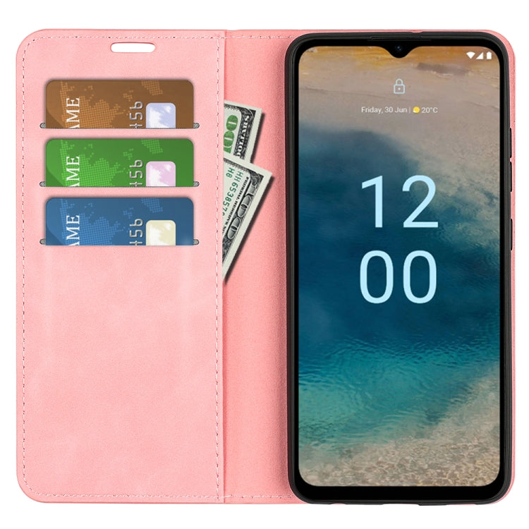 For Nokia G22 Retro-skin Magnetic Suction Leather Phone Case