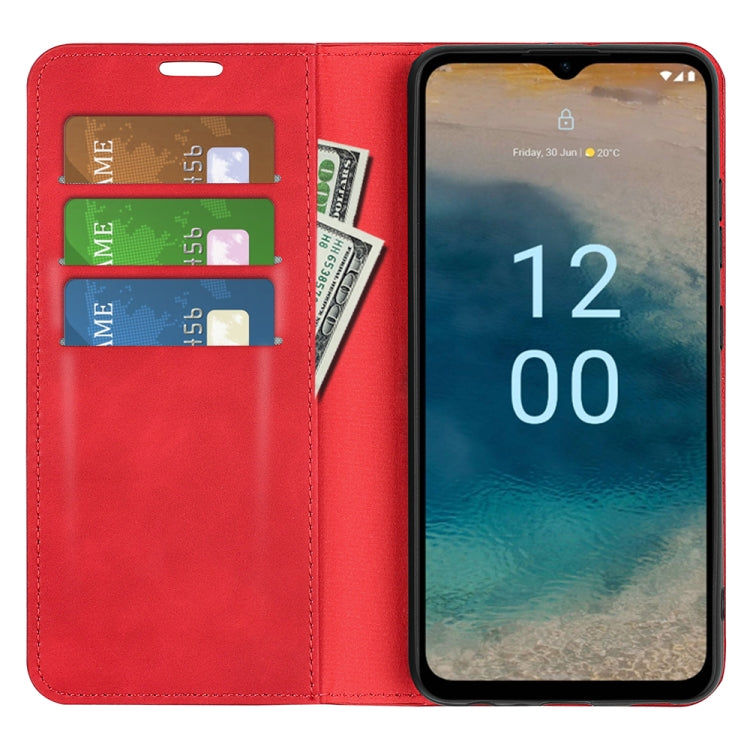 For Nokia G22 Retro-skin Magnetic Suction Leather Phone Case