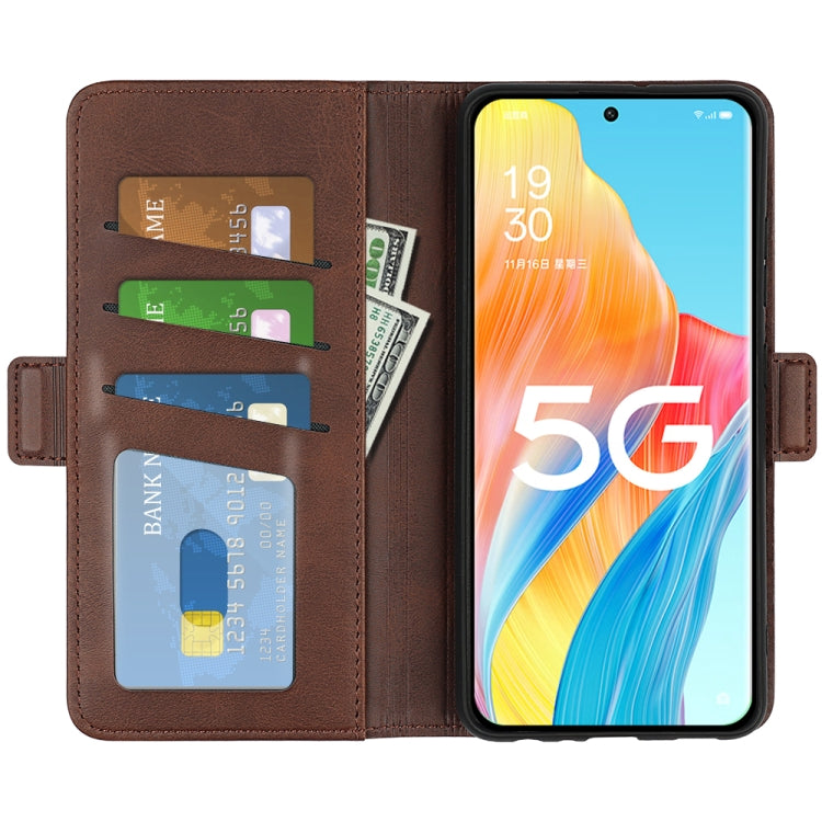 For OPPO A1 Pro 5G / Reno8 T 5G Dual-side Magnetic Buckle Leather Phone Case