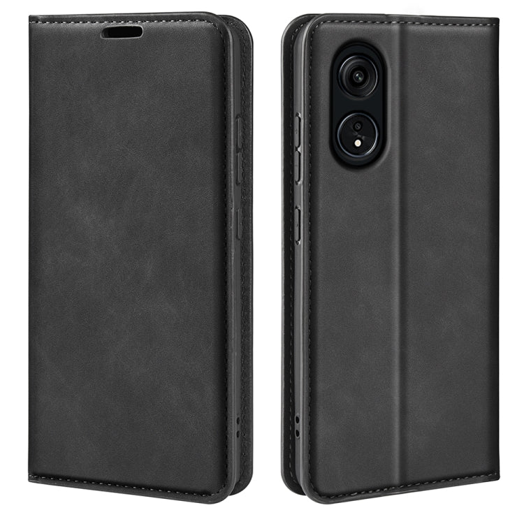 For OPPO A1 Pro 5G / Reno8 T 5G Retro-skin Magnetic Suction Leather Phone Case