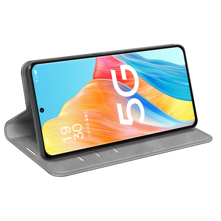 For OPPO A1 Pro 5G / Reno8 T 5G Retro-skin  Magnetic Suction Leather Phone Case