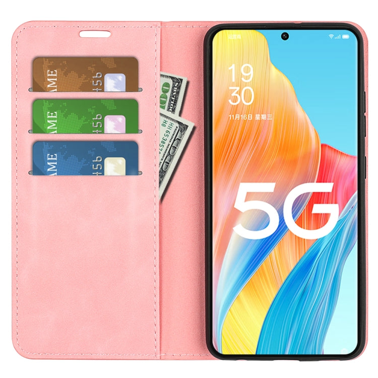 For OPPO A1 Pro 5G / Reno8 T 5G Retro-skin  Magnetic Suction Leather Phone Case