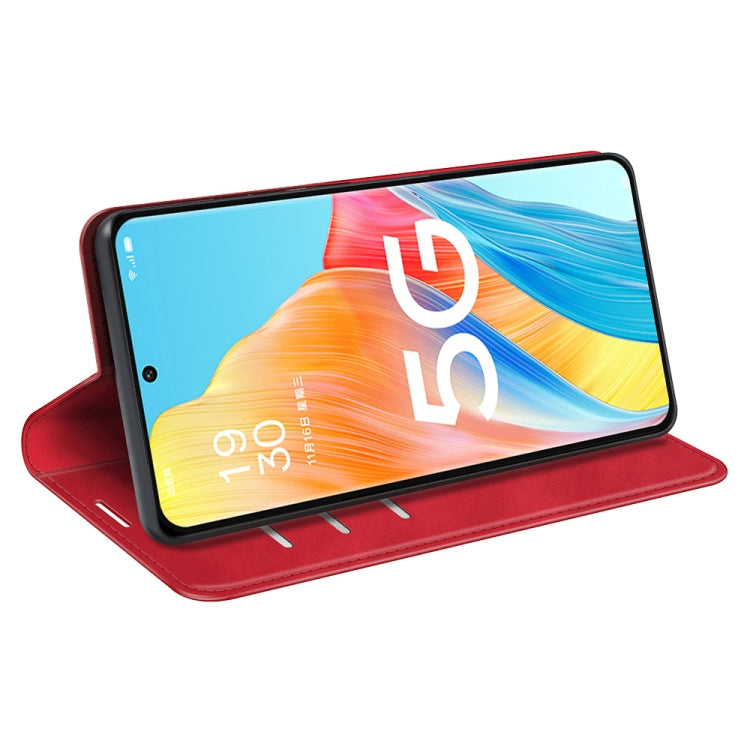 For OPPO A1 Pro 5G / Reno8 T 5G Retro-skin  Magnetic Suction Leather Phone Case