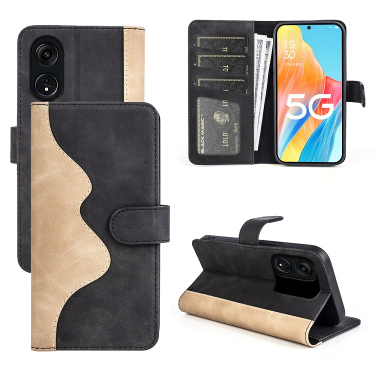 For OPPO A1 Pro 5G / Reno8 T 5G Stitching Horizontal Flip Leather Phone Case