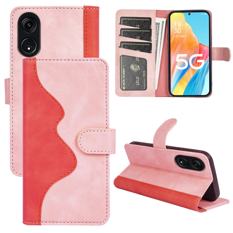 For OPPO A1 Pro 5G / Reno8 T 5G Stitching Horizontal Flip Leather Phone Case