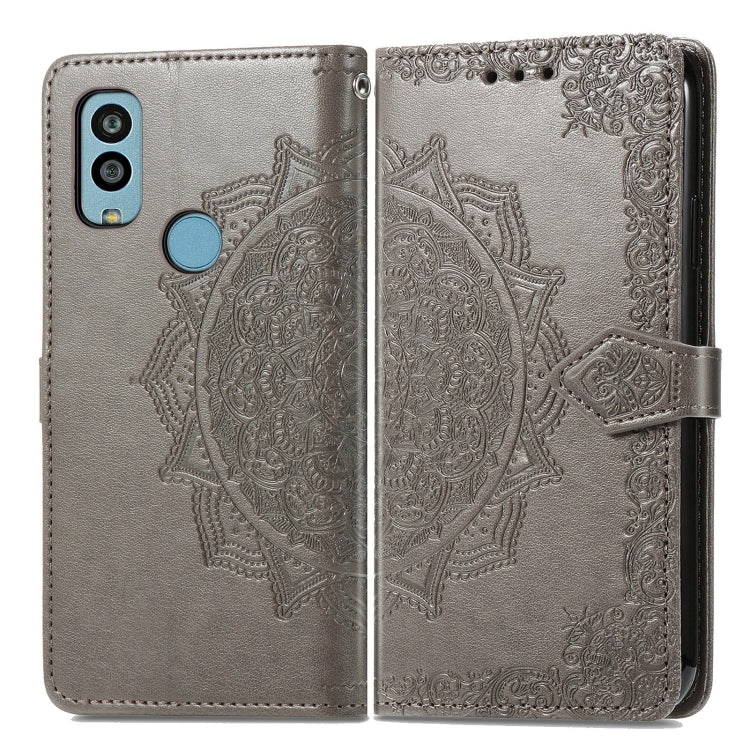 For Kyocera Android One S10 Mandala Flower Embossed Leather Phone Case