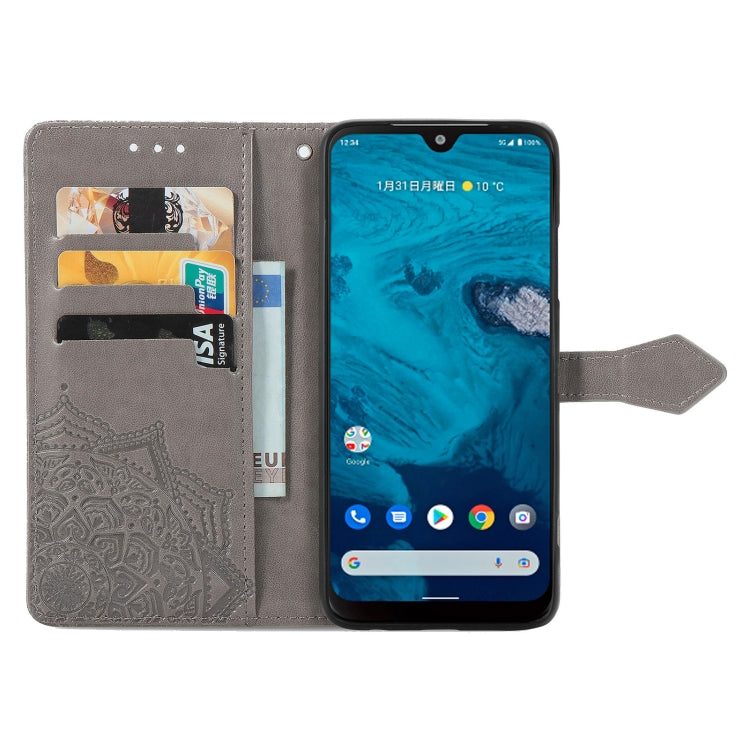 For Kyocera Android One S10 Mandala Flower Embossed Leather Phone Case