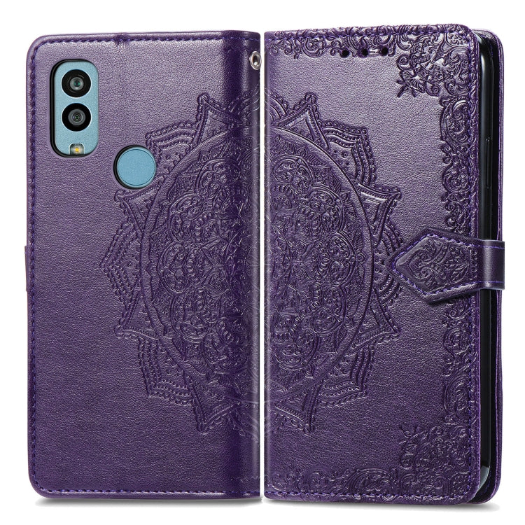 For Kyocera Android One S10 Mandala Flower Embossed Leather Phone Case