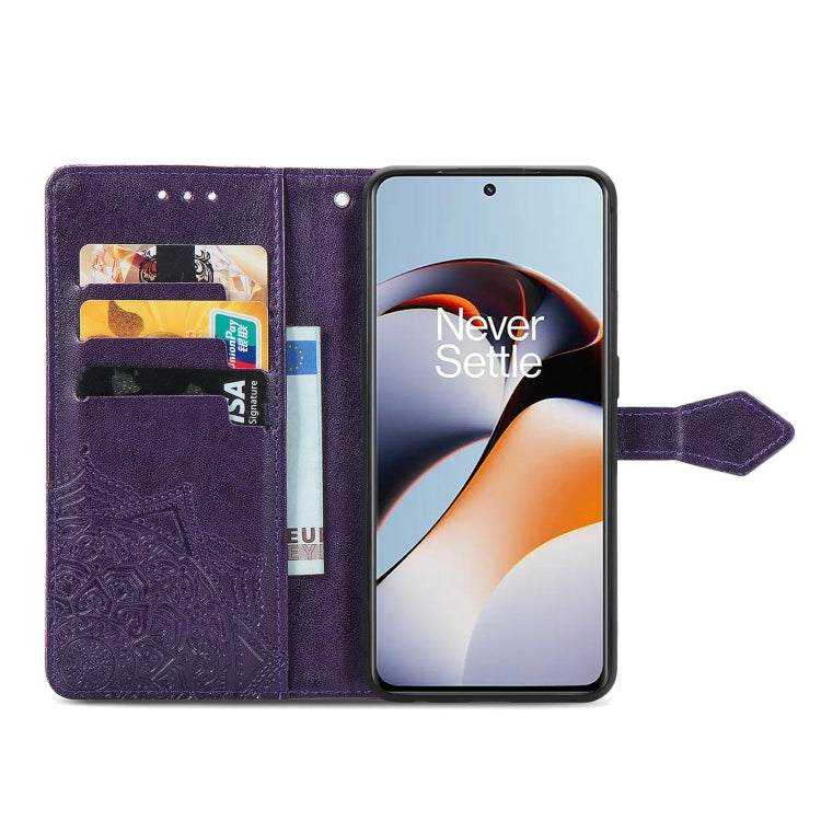 For OnePlus Ace 2 Mandala Flower Embossed Leather Phone Case