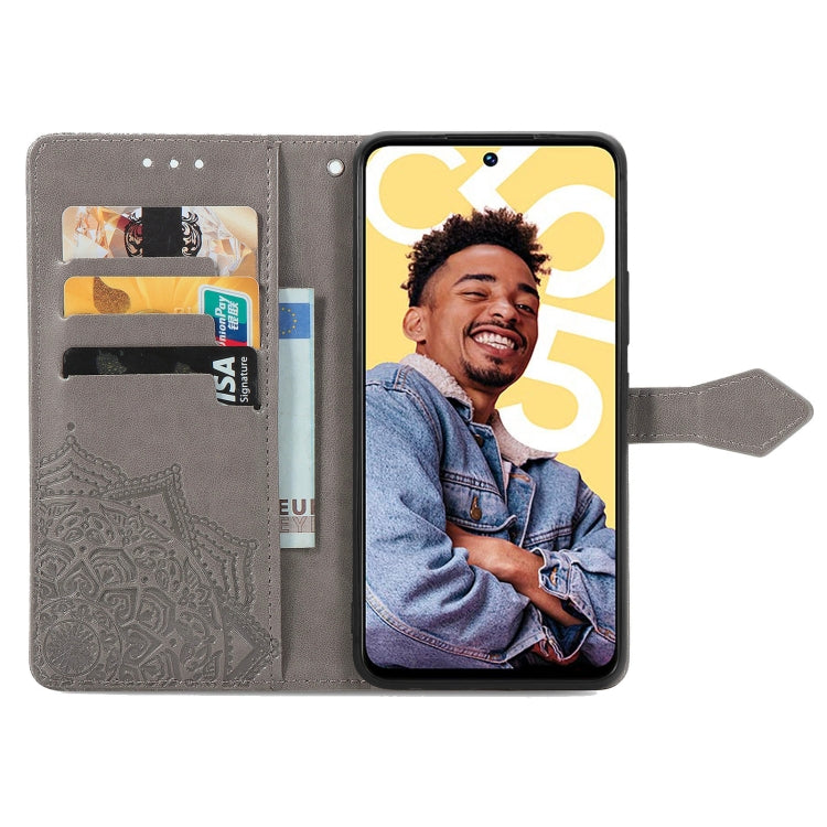 For Realme C55 Mandala Flower Embossed Leather Phone Case