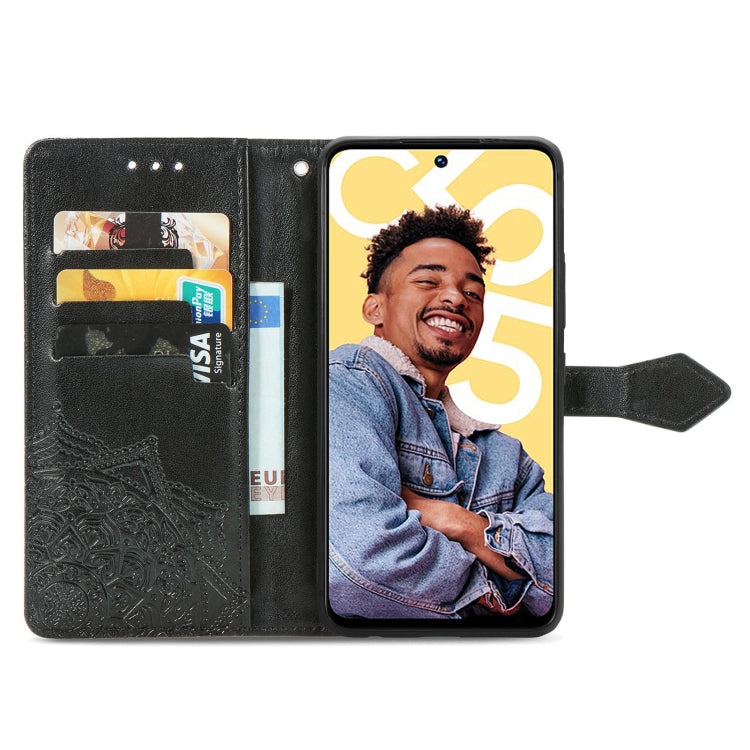 For Realme C55 Mandala Flower Embossed Leather Phone Case